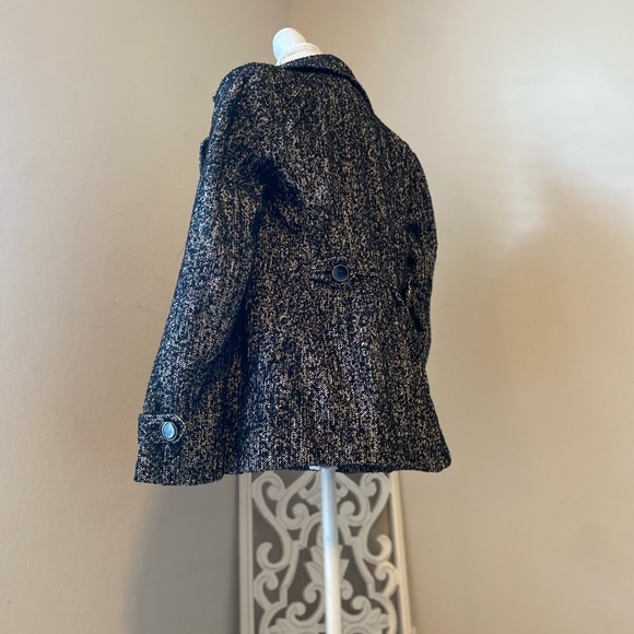 Express womens coat ploy/wool blend with gold trimmed buttons size small - Picture 13 of 14